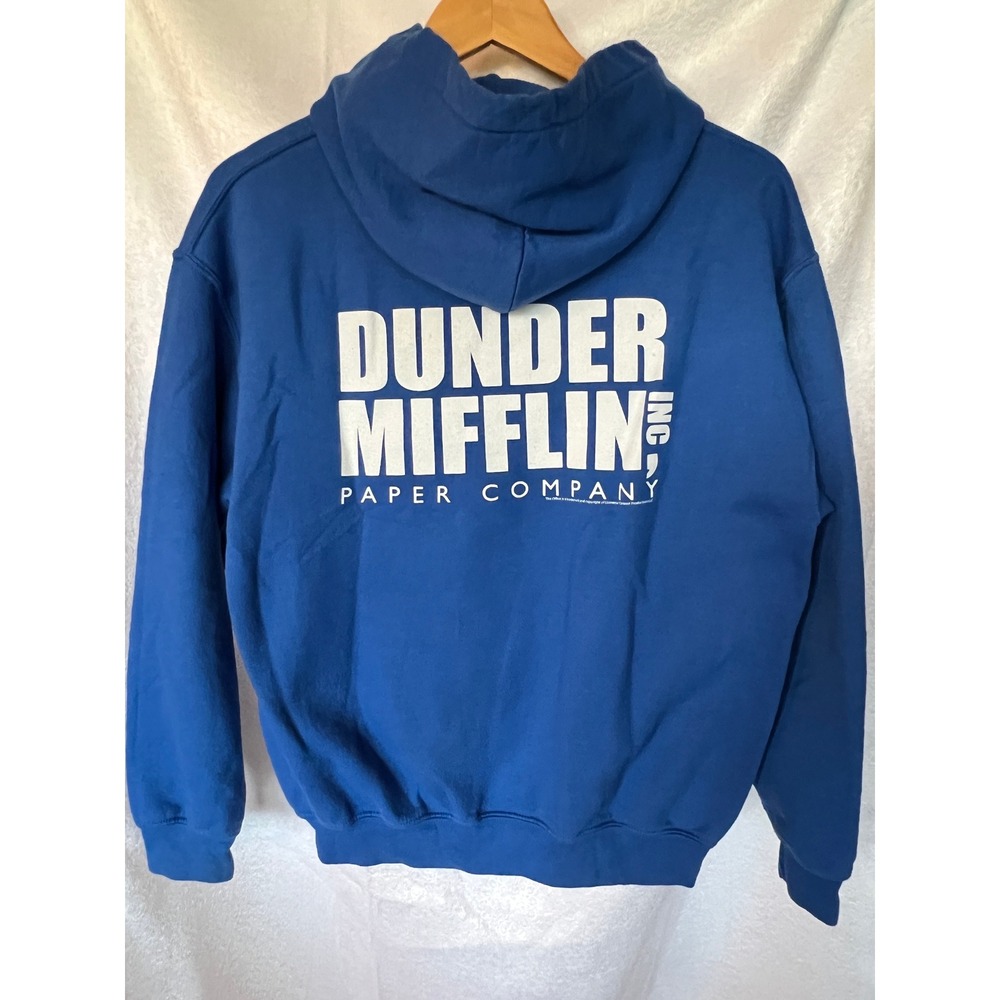 The Office Dunder Mifflin Paper Company Royal Blue Pullover Hoodie Sweatshirt